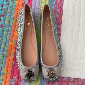 Glitter ballet flats